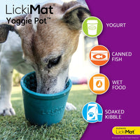 LickiMat® Yoggie Pot – Schlecknapf aus Naturkautschuk für langsames Fressen, Training & Beschäftigung