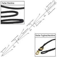 Gespannleine 4/6/8 Hunde PE Seil