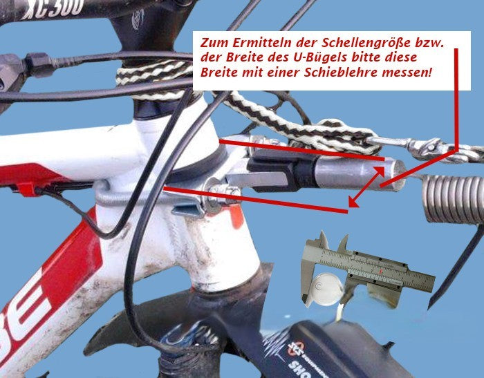 Bikeantenne abnehmbar mit verlängertem U-Bügel