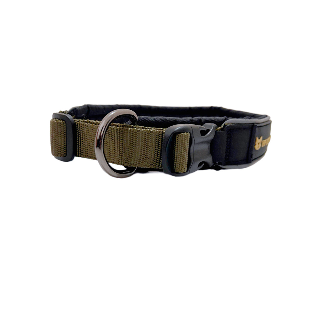 VIP Dogwear Klickverschluss Halsband in Olive