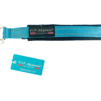 VIp Dogwear Zugstopphalsband in Türkis zeite ansicht