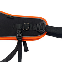Laufgürtel von VIP Dogwear in Schwarz Orange Nahaufnahme