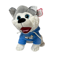 Großer Plüsch Husky mit Blauer Jacke