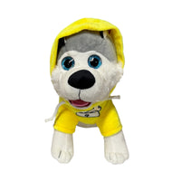 Großer Plüsch Husky mit Gelber Jacke