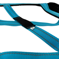 VIP Dogwear R-Back Zuggeschirr in Türkis Nahaufnahme Naht