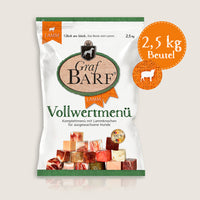 Graf Barf Vollwertmenü Lamm 2,5 Kg – Artgerechtes BARF-Komplettmenü