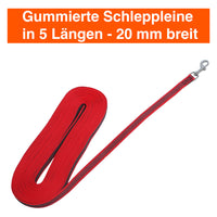 Gummierte Schleppleine