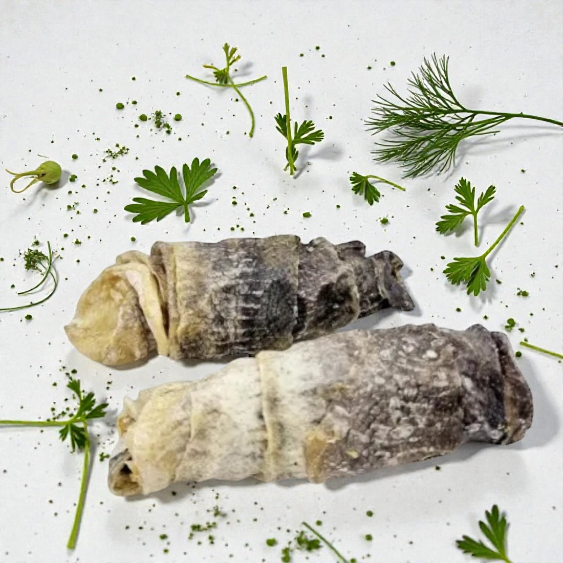 Dorschhautrouladen für Hunde – Natürlicher Fisch-Kauartikel aus 100 % Dorsch