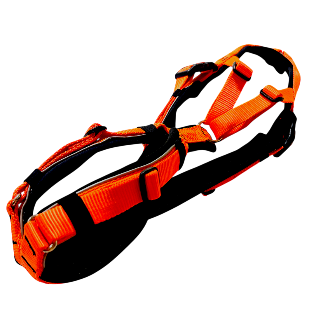 Snowpaws Nukka 1Size – Neonorange mit Neopren & Silber-Reflektorpaspel – Sofort verfügbar