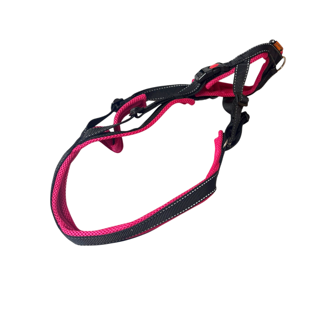 Snowpaws Nukka Trailgeschirr Gr. 10 – Fuchsia/Schwarz Reflektor – Sofort verfügbar
