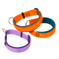 Sledwork Zugstopp Halsband in 3 Sonderfarben Lila, Petrol und Anthrazit