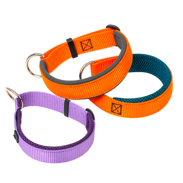 Sledwork Zugstopp Halsband in 3 Sonderfarben Lila, Petrol und Anthrazit