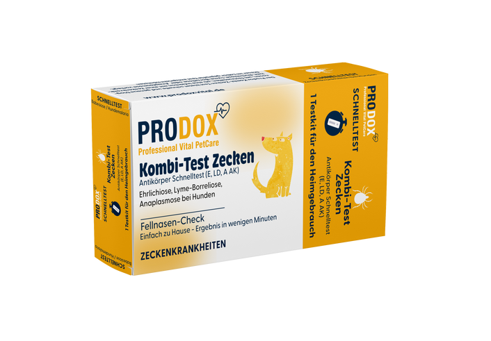Prodox Zeckenkrankheiten Schnelltest für Hunde – Ehrlichiose, Borreliose & Anaplasmose (E / LD / A AK)